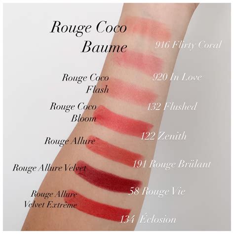 chanel coco flash 76|Chanel coco baume color chart.